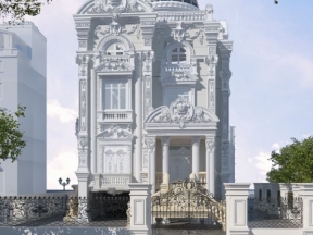 File 3ds 3dmax nhà biệt thự lâu đài tân cổ điển đẳng cấp