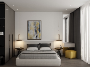 File 3dsmax nội thất nhà chung cư sang trọng 2 phòng ngủ 