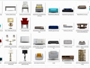 File 3dsmax tổng hợp 40 model thiết kế bàn ghế, tủ kệ, đồ trang trí miến phí