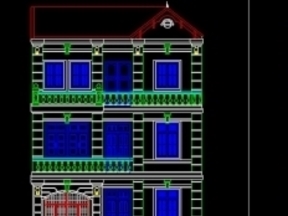 File autoad thiết kế nhà phố 3 tầng kích thước 6x11.7m