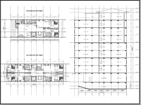 File Autocad bản vẽ cấp phép chung cư mini thiết kế 9 tầng nổi 1 hầm 7.5x20m