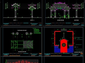 File autocad bản vẽ thiết kế thiết kế đài tưởng niệm nghĩa trang liệt sỹ