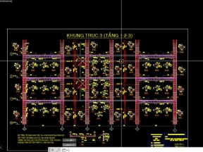 File autocad chia sẻ đồ án tốt nghiệp nhà 18 tầng + 1 hầm 35x35m