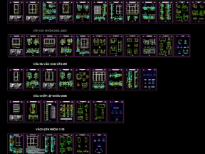 File autocad đầy đủ đầy đủ cấu tạo cửa sắt nhôm việt-pháp