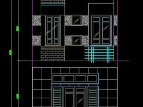File Autocad Kiến trúc + Kết cấu Nhà phố 2 tầng kích thước 5x18m