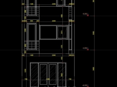 File autocad kiến trúc thiết kế nhà phố 2 tầng 1 tum KT 5x20m