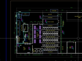 File autocad lán trại tòa nhà công trường 32.6×86.4m