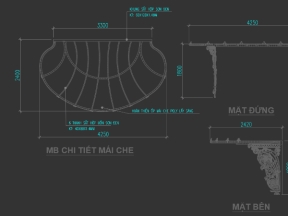 File autocad mái kính hoa văn sắt mỹ thuật đẹp, hiện đại dùng cho biệt thự tân cổ điển