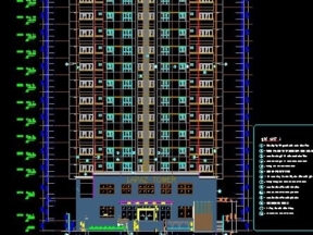 File autocad thiết kế chung cư cao 15 tầng tại 38 Nguyễn Chí Thanh full