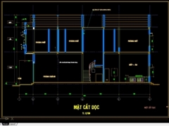 File autocad thiết kế nhà phố 2 tầng mái bổ đôi KT 4.2x19m gồm: KT+KC+M&E