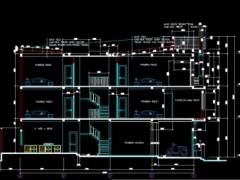 File autocad thiết kế nhà phố 3 tầng 5x18m đầy đủ kiến trúc, kết cấu, kinh phí thống kê thép