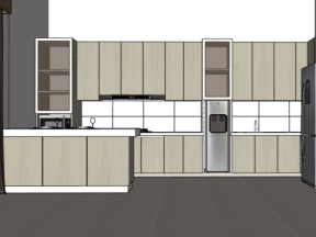 File bản vẽ 3d nội thất phòng bếp