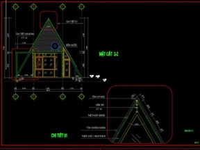 File bản vẽ homestay diện tích 7.9x13m