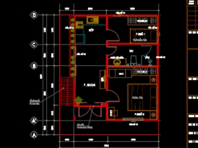 File bản vẽ mẫu homestay 8x5m