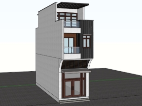 File bản vẽ mẫu nhà phố 3 tầng 4.5x13m