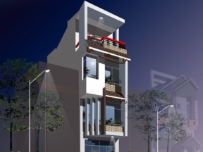 File bản vẽ mẫu nhà phố 3 tầng diện tích 3x12m đầy đủ kiến trúc + điện nước