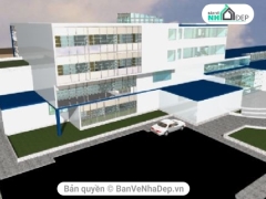 File cad 3d mẫu thiết kế chi tiết bệnh viện