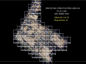 File Cad bản đồ địa chính phường láng hạ, quận đống đa, tỷ lệ 1:200 