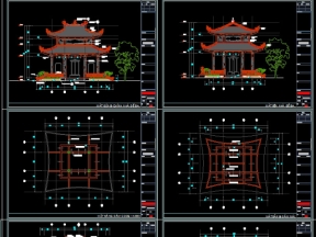 File cad bản vẽ file cad thi công nhà bia tưởng niệm