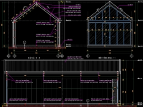 File cad chi tiết thi công nhà thép homestay