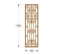 File cad cnc cổng 1 cánh