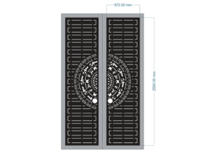 File cad cnc cổng 2 cánh trống đồng dxf