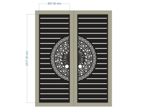 File cad cnc cổng 2 cánh trống mới nhất