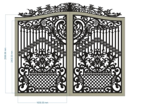 File cad cnc thiết kế cổng 2 cánh mới trên web