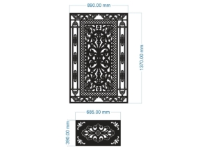 File cad cnc vách cổng