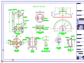 File cad đầy đủ file cad bồn lọc áp lực 1x2.2(chi tiết +mặt cắt)