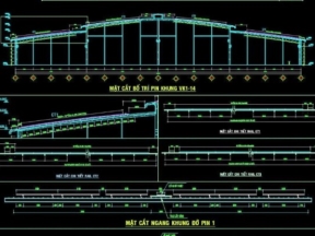 File cad file cad điện năng lượng mặt trời áp mái 1mwp