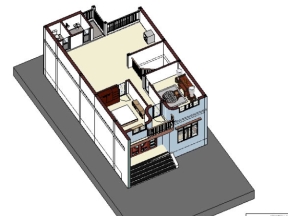 File cad file cad nhà dân 8x13.2m x 2 tầng