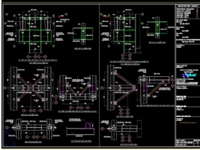 File cad kết cấu thép nhà thép công nghiệp 81x160m file cad