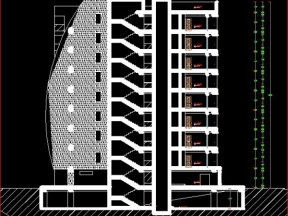 File cad kiến trúc thiết kế chung cư 10 tầng độc đáo