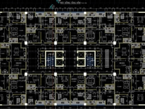 File cad luận văn tốt nghiệp chung cư 14 tầng 1 hầm kt 30x50.5m