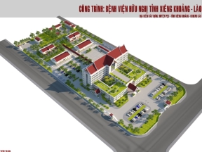 File cad mẫu bệnh viện đa khoa 200 giường kiến trúc Lào