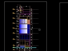 File cad mẫu kiến trúc nhà phố kết hợp văn phòng cho thuê 7 tầng 6.7x24.7m