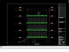 File cad mẫu thiết kế nhà 1 hầm 4 tầng kt 5.65x9m