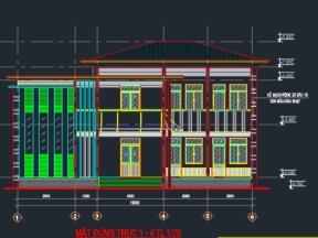 File cad nhà cảng vụ 8.1x15.9m
