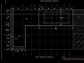 File cad nhà chữ l để xe ô tô file cad kiến trúc và kết cấu