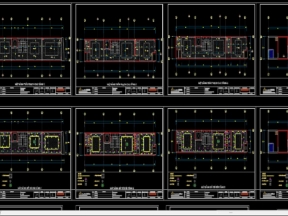 File cad thi công nhà dân 4.5x20m (3 tầng 1 tum ) gồm kiến trúc - điện nước - kết cấu