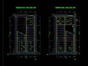 File cad thiết kế chi tiết cầu thang thép nhà xưởng