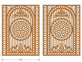 File cad thiết kế cnc cổng 2 cánh mới