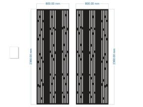 File cad thiết kế cnc cổng 2 cánh nan dọc đơn giản