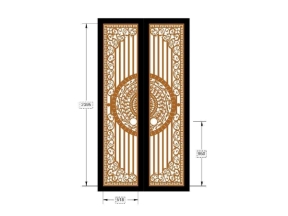 File cad thiết kế cnc cổng 2 cánh trống đồng giá rẻ