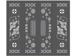 File cad thiết kế cổng 4 cánh file dxf đẹp