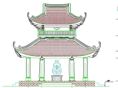 File cad thiết kế di tích chùa Bái Đính