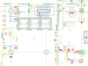 File pdf thiết kế mặt bằng kiến trúc và điện tòa nhà văn phòng