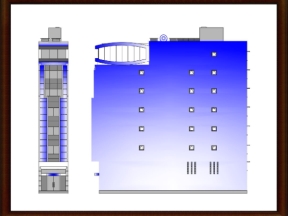File cad Thiết kế khách sạn mini 8 tầng 5x25m 