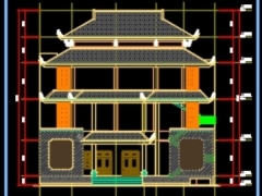 File cad thiết kế kiến trúc và kết cấu chùa Tây Thiên đầy đủ, chi tiết